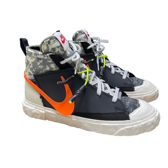 New Nike Blazer X READYMADE Mid Black Orange Grey White Sneakers